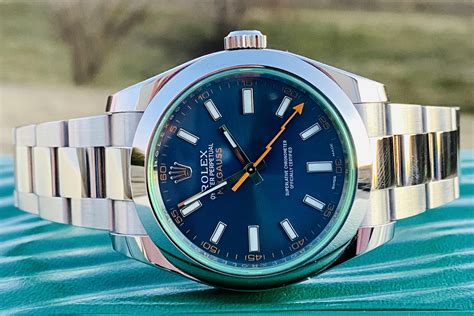 rolex milgauss blue dial replica|rolex milgauss blue review.